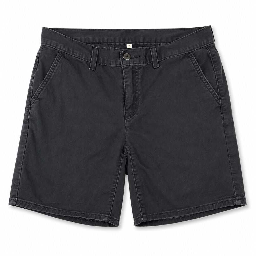 Levi's Womens Black Stretch‎ Chino Shorts Size 29 Flat Front 6" Inseam Casual